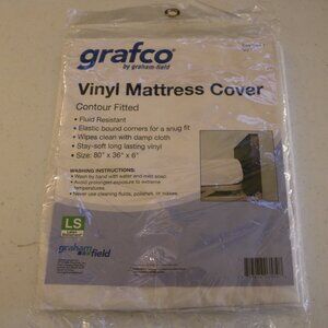 Grafco vinyl mattress cover fluid resistant elastic corners 80x36x6 NIP